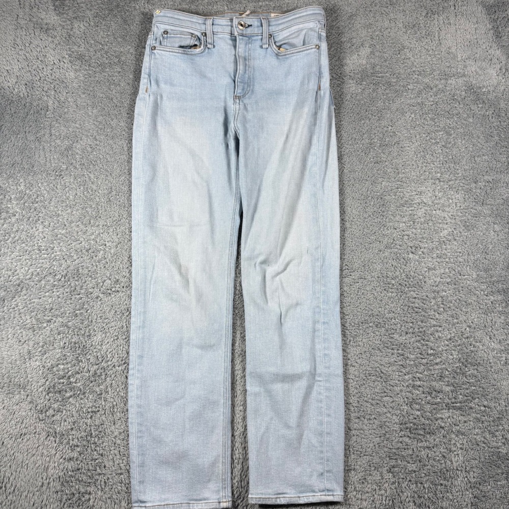 Rag & Bone Nina High Rise Ankle Cigarette Jeans Men 27 Light Blue Stretch
